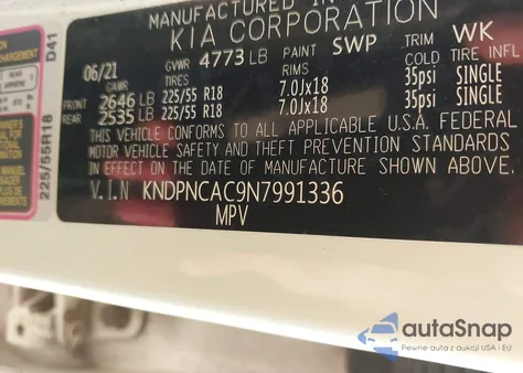 2022 Kia Sportage Ex из США, поврежденный, VIN KNDPNCAC9N7991336